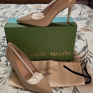 NEW! Kate Spade Vivian Nude Powder Patent Pointed-Toe Stiletto Pumps
